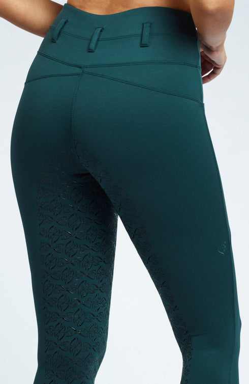Youth FlexForm Sculpting Riding Tights - Deep Green